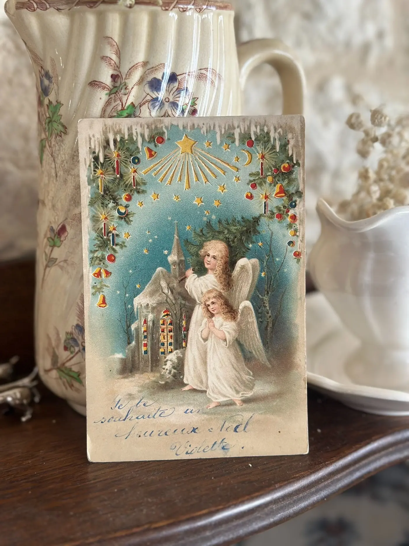 French Vintage and Antique Angel Postcards, Set No. 1