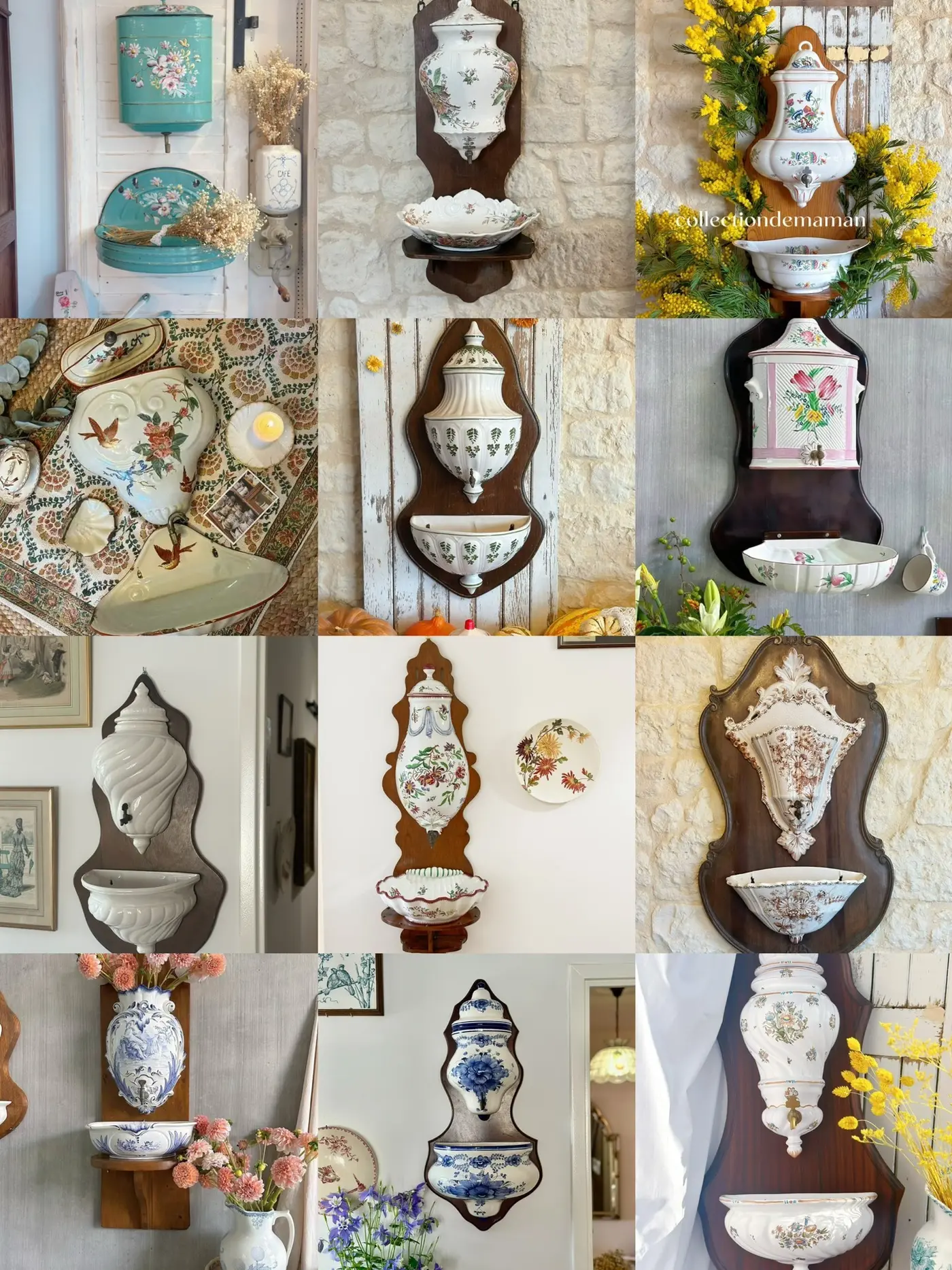Collection of French Wall-Mounted Wall Fountain