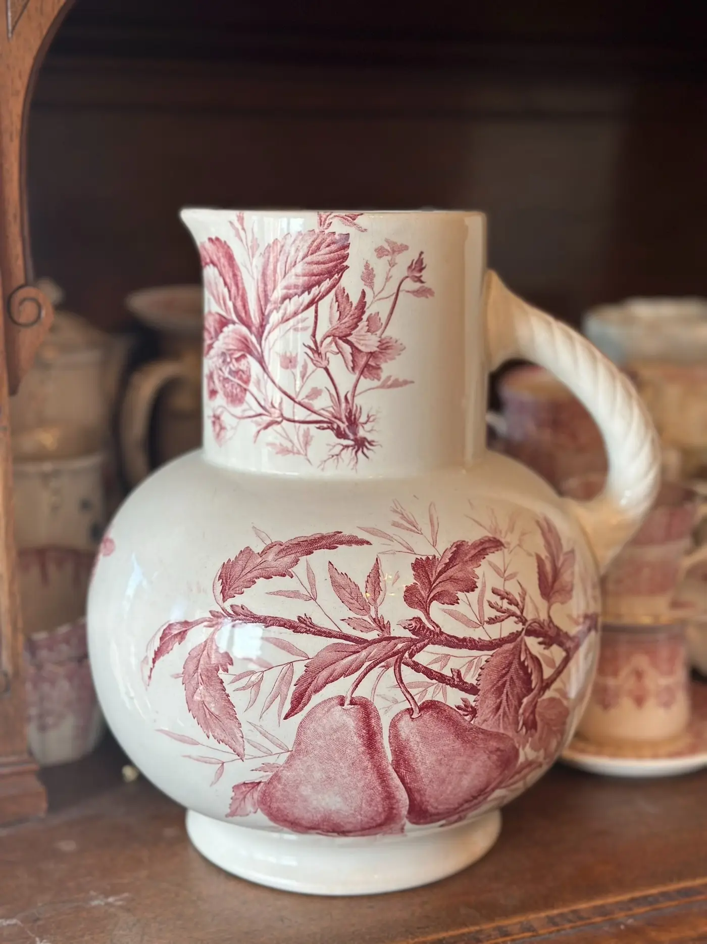 Longchamp 'Fruits' Series Antique Large Water Pitcher, France, c.1900–1920s