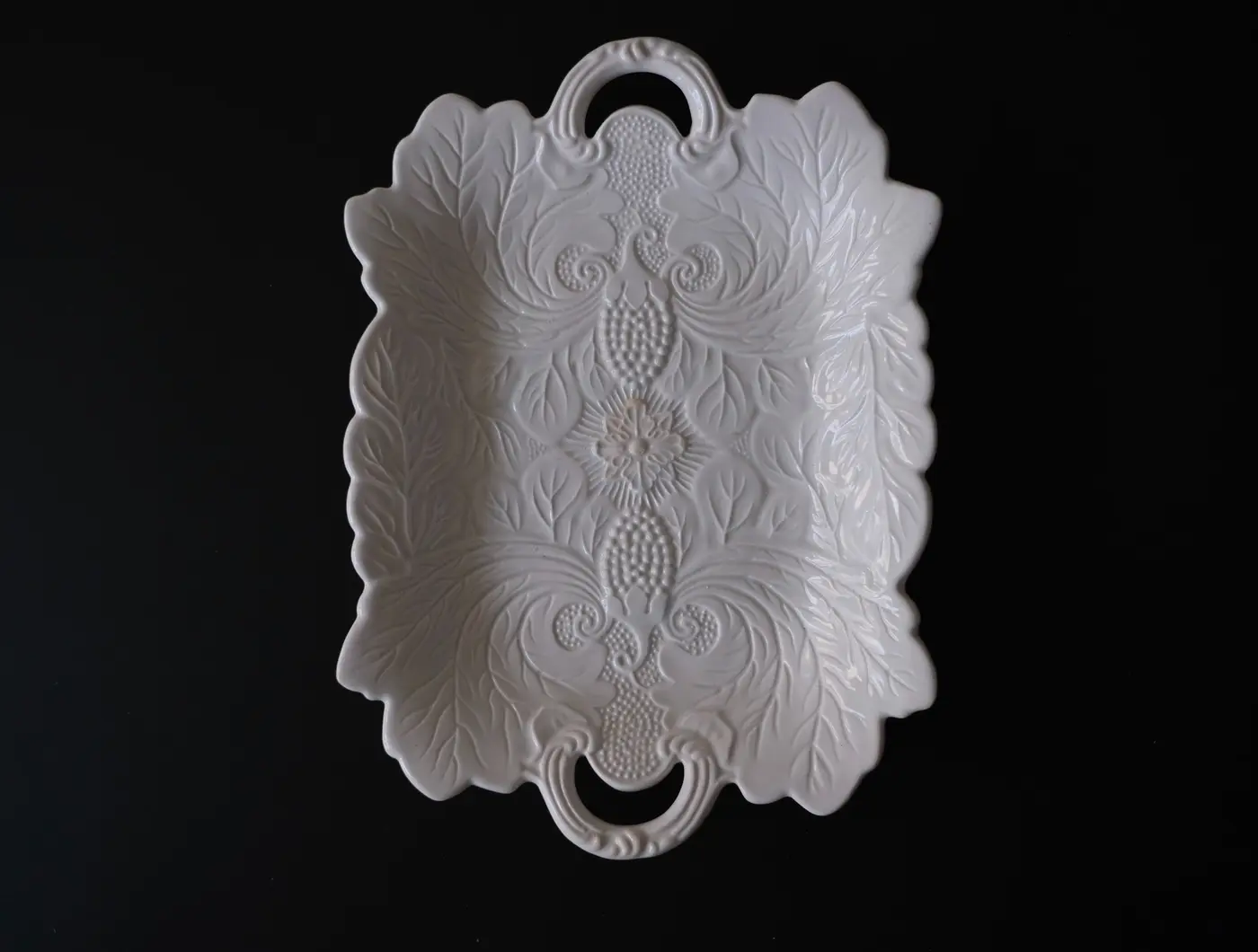 Dutch P. REGOUT Antique White Earthenware Relief Dish