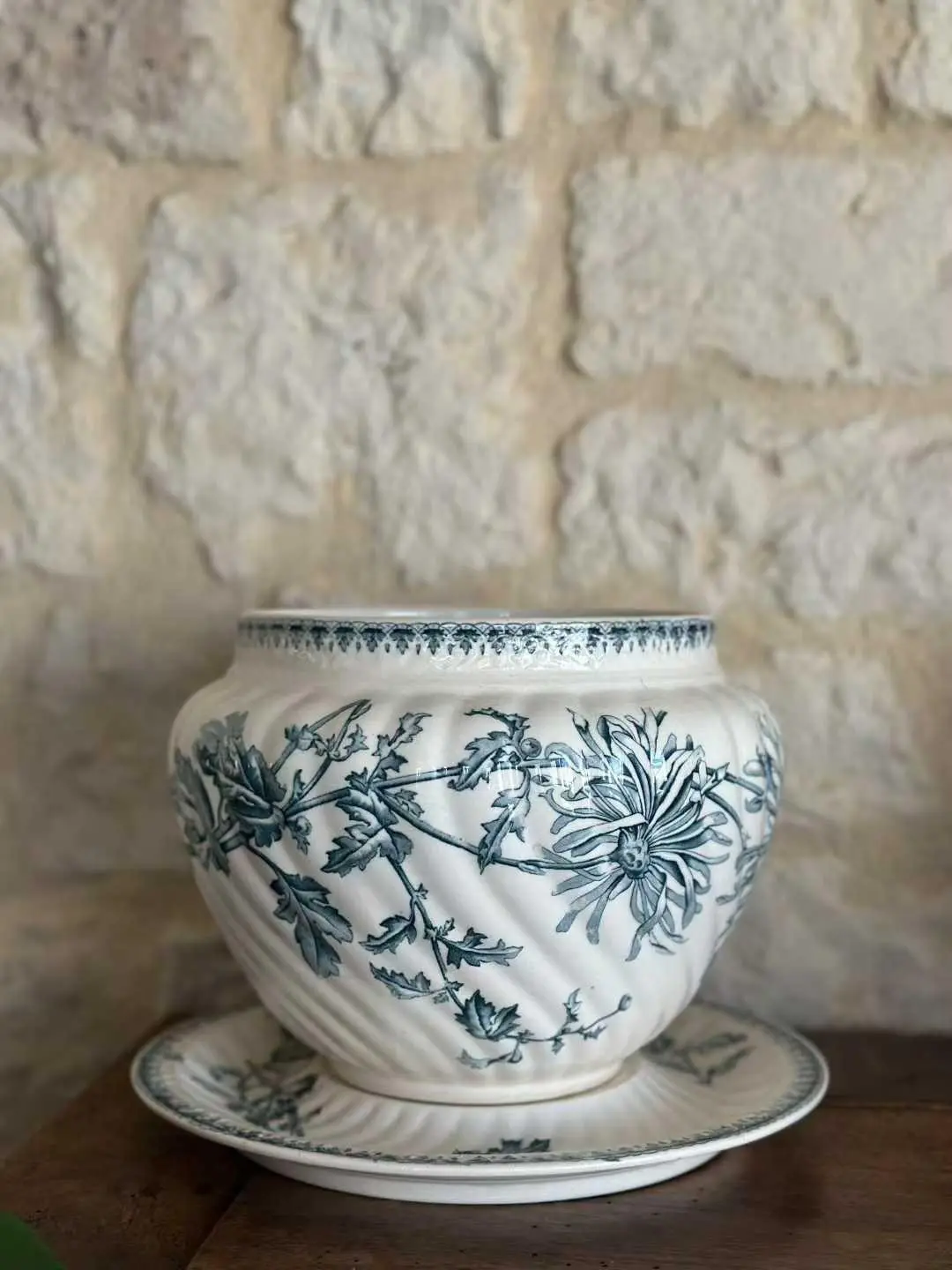 Dutch Petrus Regout Antique Flowerpot