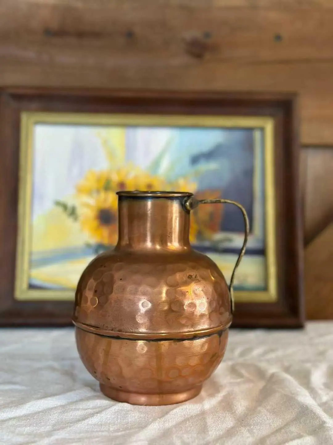 French Vintage Copper Kettle, 16 cm
