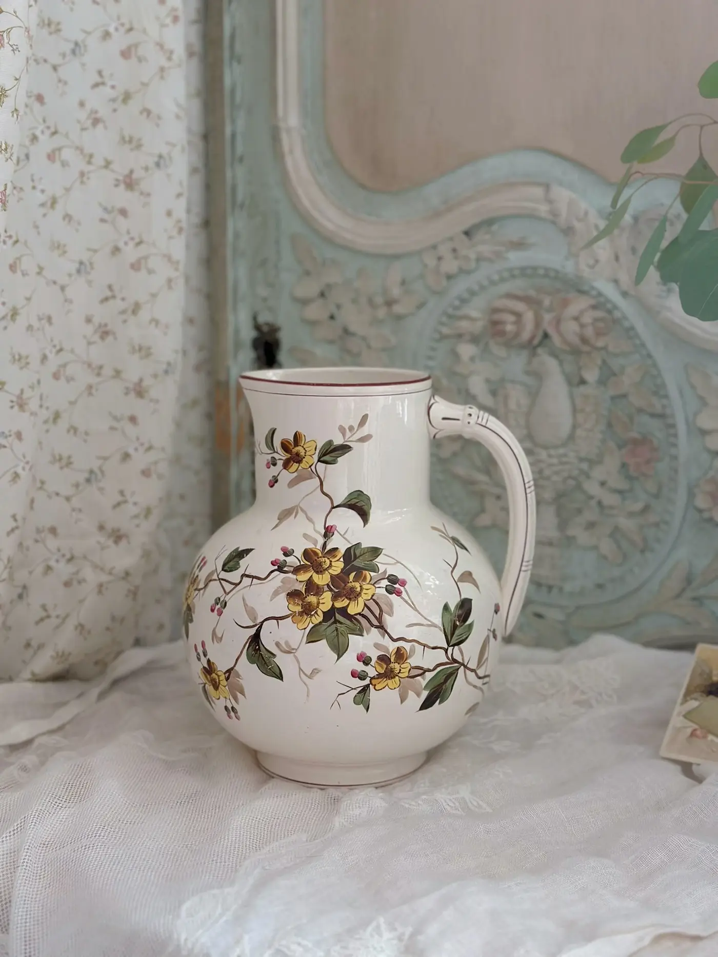 Dutch Antique Hand-Painted Large Water Jug