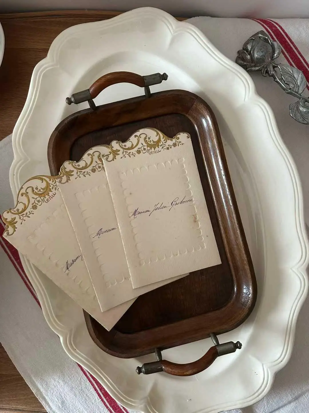 Antique French Dinner Menu, 19 October 1925