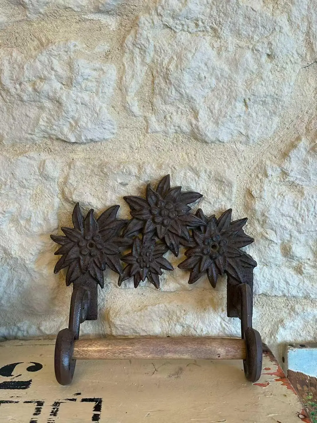 French Vintage Wrought-Iron Toilet Paper Holder