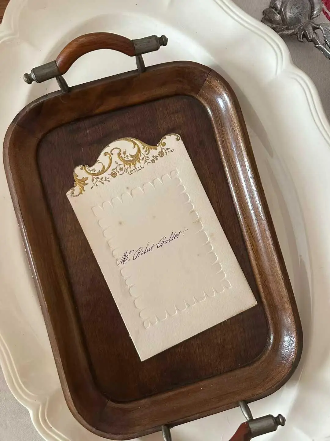 Antique French Dinner Menu, 19 October 1925